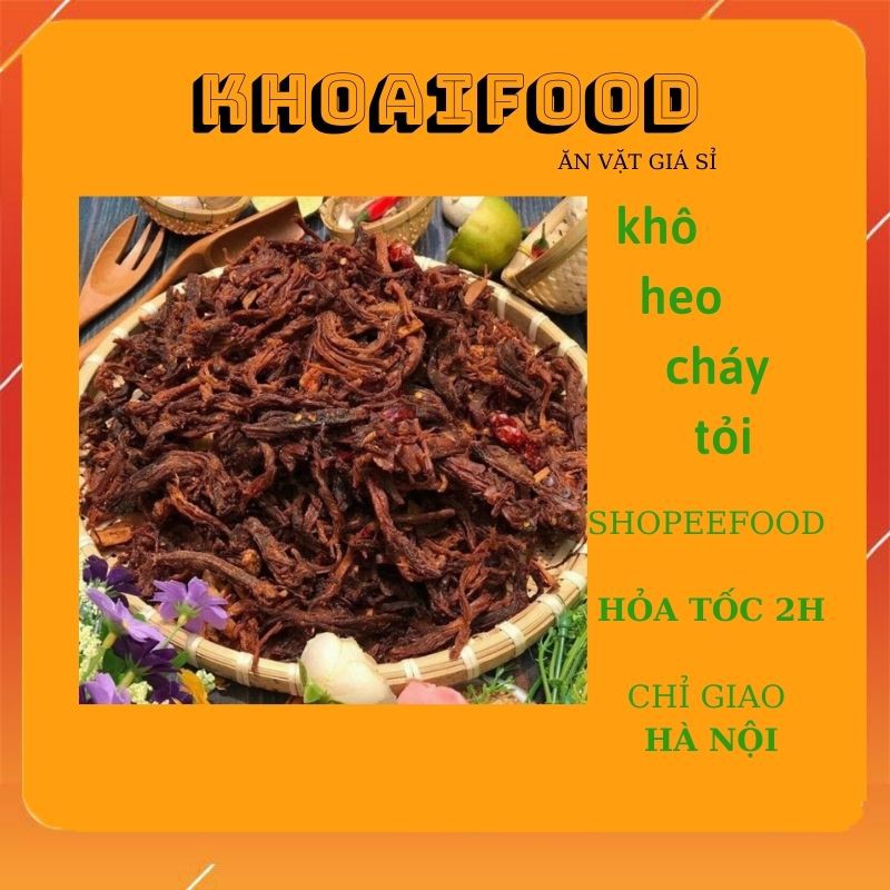kHÔ HEO CHÁY TỎI CHUẨN VỊ SÀI GÒN TÚI 500G