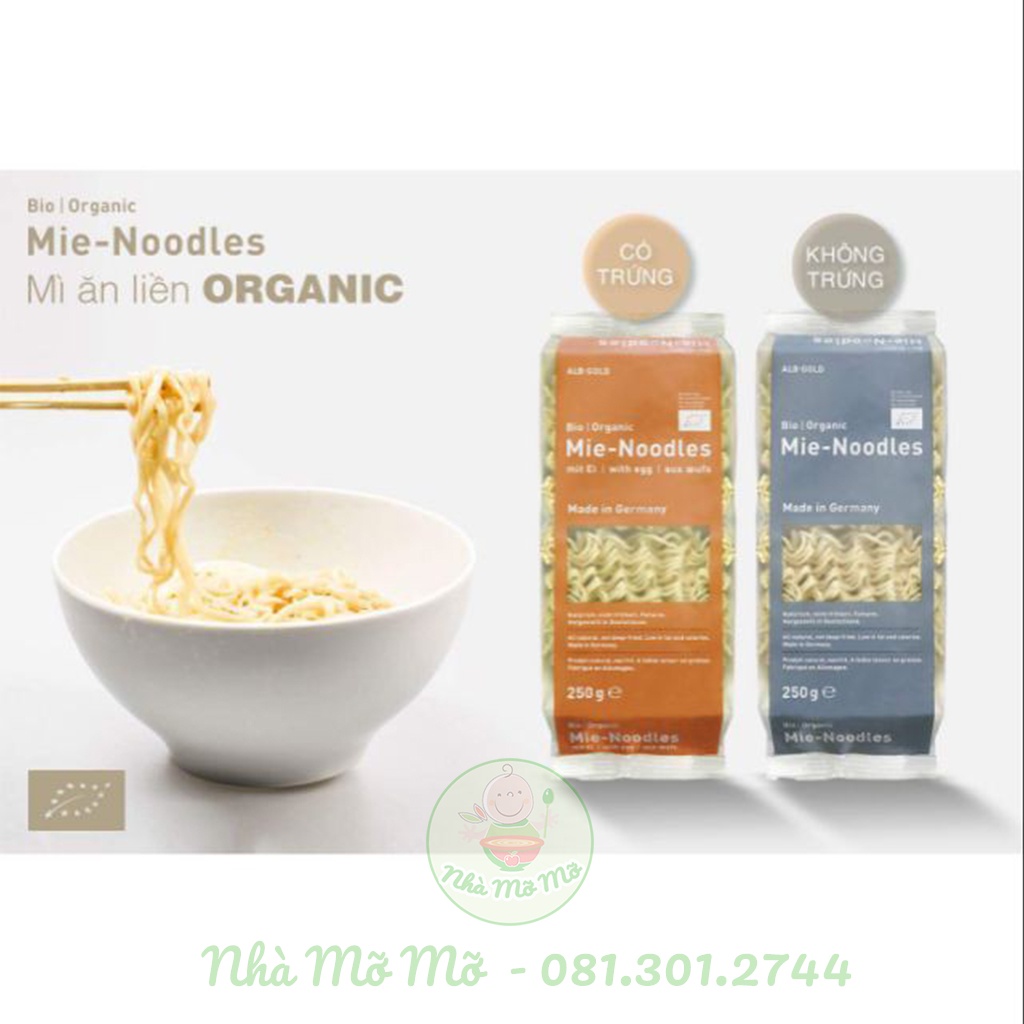 Mì Hữu Cơ Ăn Liền Cho Bé  Alb-Gold Organic Instant Noodles Đức - Nhà Mỡ
