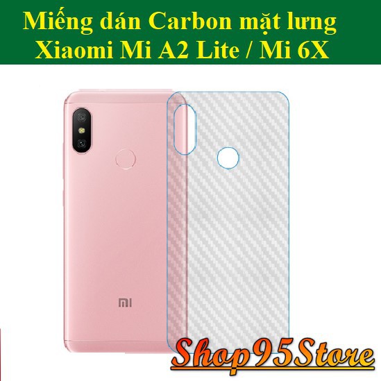 Miếng dán Carbon mặt lưng Xiaomi Mi A2 / mi 6X