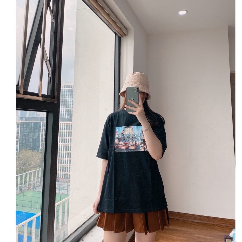 Áo Thun 3158 Welcome NY PEONYB Unisex [FREESHIP]  Phông form rộng tay lỡ in hình vintage, pull hàn quốc Ulzzang