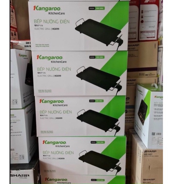 Bếp Nướng Điện Không Khói Kangaroo KG699 2000W (tay kim loại chống vỡ)