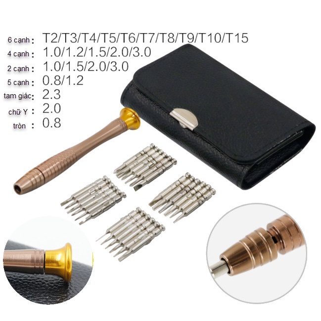 Bộ Tua Vít Đa Năng Tua Vít 25 Đầu Trong 1 Screwdriver Mẫu HOT Độ cứng cao và bền đầu không bị toè sau nhiều lần sử dụng