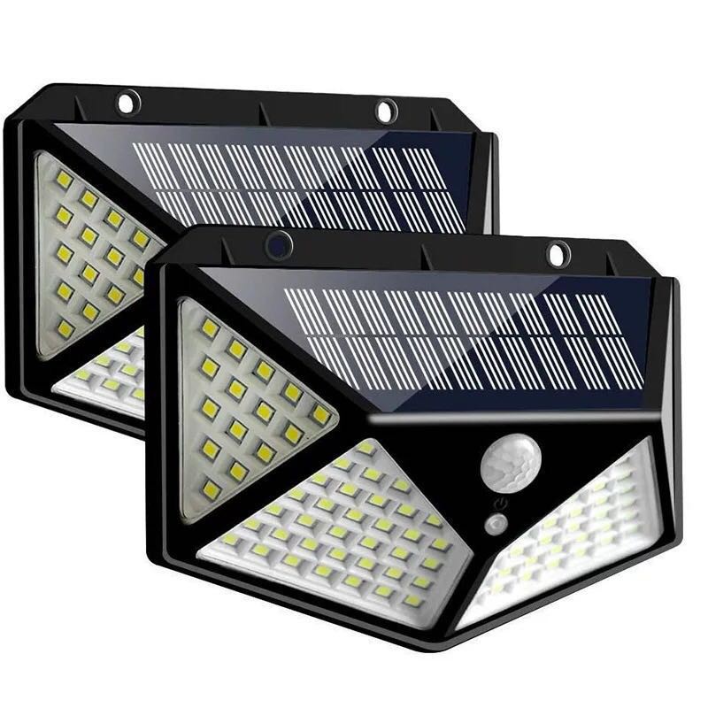 Đèn Năng Lượng Mặt Trời Solar 100 LED 30 LED Cảm Biến Chuyển Động Treo Tường (Kháng Nước)