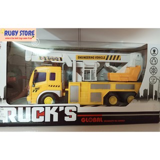 XE CẦN CẨU LỚN ĐIỀU KHIỂN TỪ XA 7 ĐỘNG TÁC, TRỤC QUAY, CÓ ĐÈN