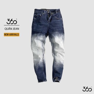 Quần jeans nam 360 BOUTIQUE dáng dài màu xanh mài - QJDTK051
