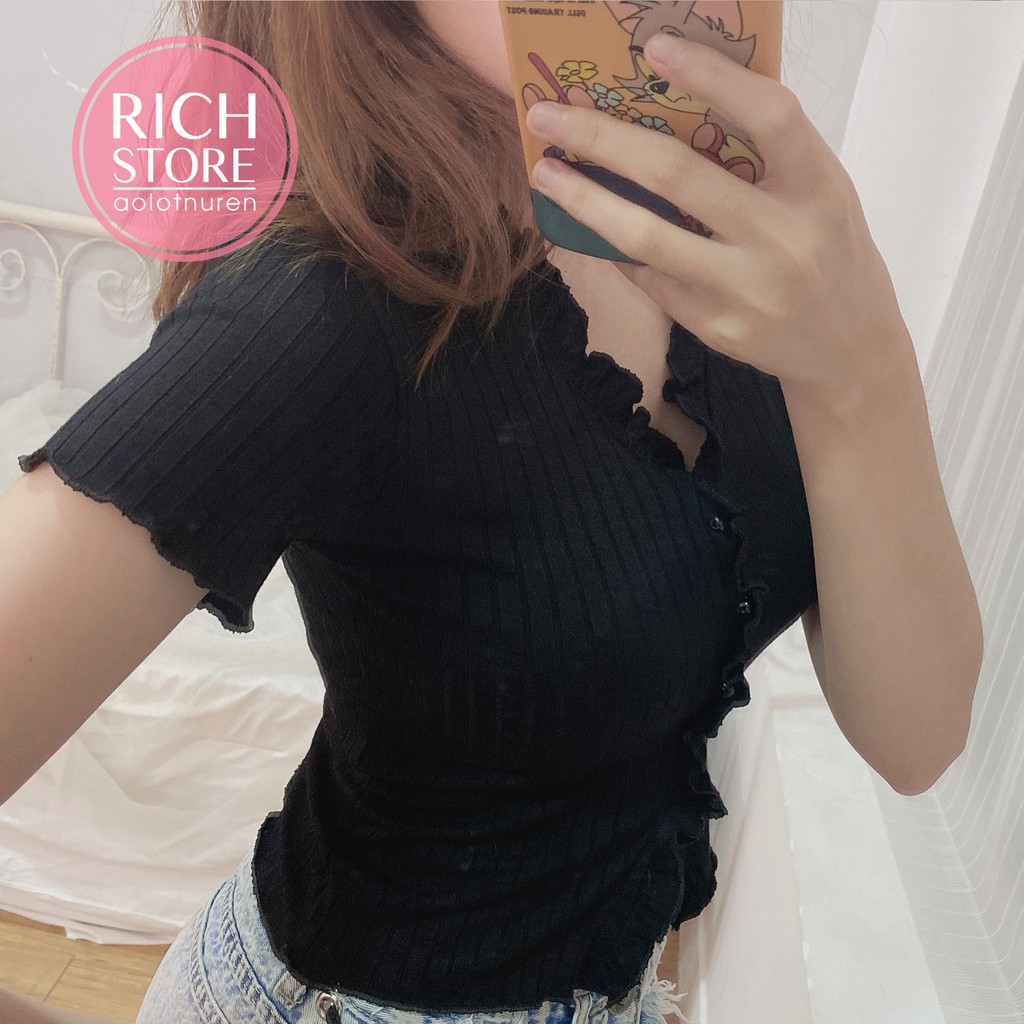 Áo croptop Jennie 4 màu RICH STORE CRT70