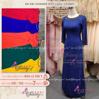 Áo Dài Trung Niên Thiết Kế Đính Pha Lê Cao Cấp Bà & Mẹ Mặc Cưới Hỏi Lễ Tết Đẹp