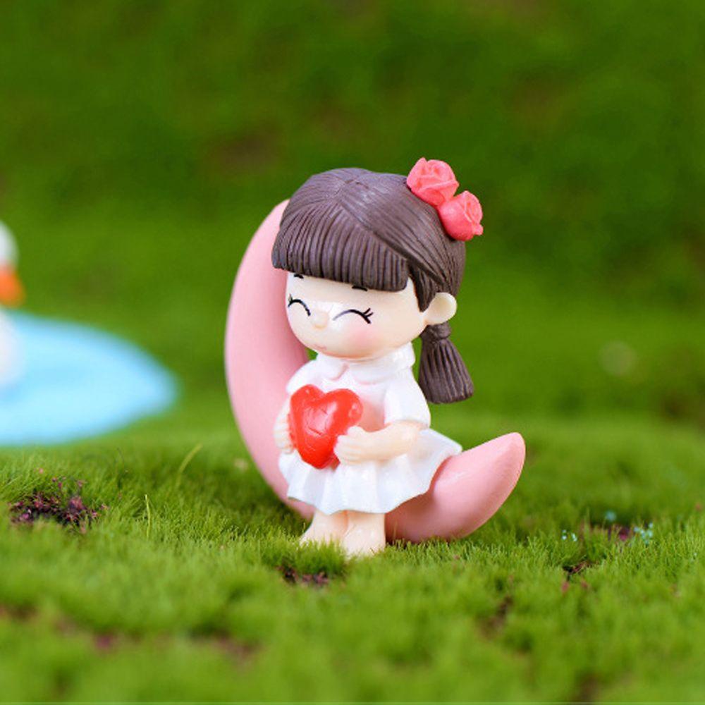 Set 2 Tượng Cặp Đôi Bằng Nhựa Resin Dùng Trang Trí Tiểu Cảnh DIY
