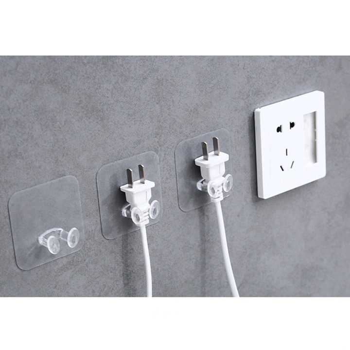 Móc dán tường treo phích cắm hongkong_store sieure888 Móc dán tường trong suốt