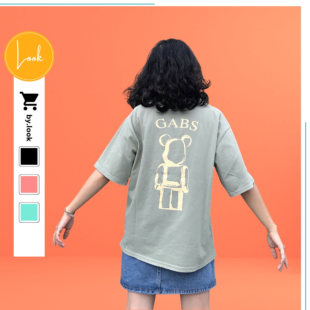 Áo thun unisex LM Bear in 2 mặt phông tay lỡ nam nữ form rộng Freesize | BigBuy360 - bigbuy360.vn