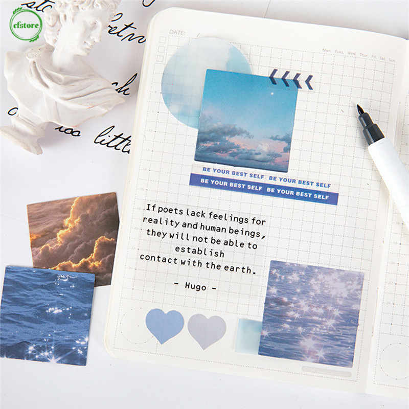 Hộp 46 miếng dán trang trí hình đám mây độc đáo xinh xắn