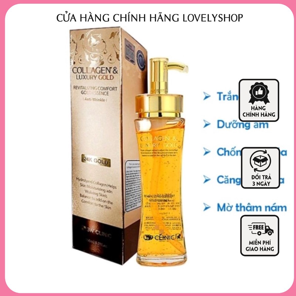 Serum trắng da - Serum vàng 24k Luxury Gold chống lão hóa 3W Clinic Hàn