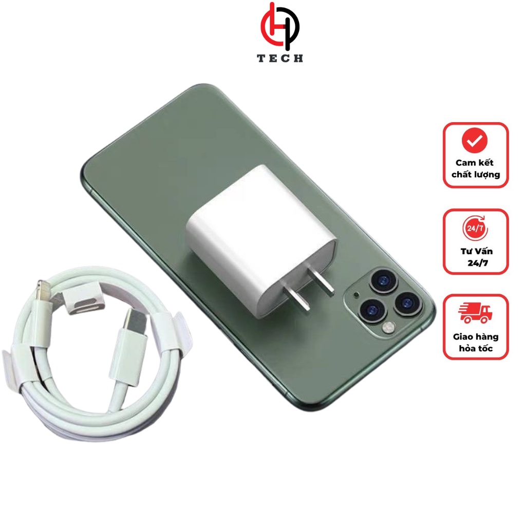 Bộ sạc nhanh 20w iphone 12 chân dẹp US zin new công nghệ PD,Sạc nhanh và không nóng máy.