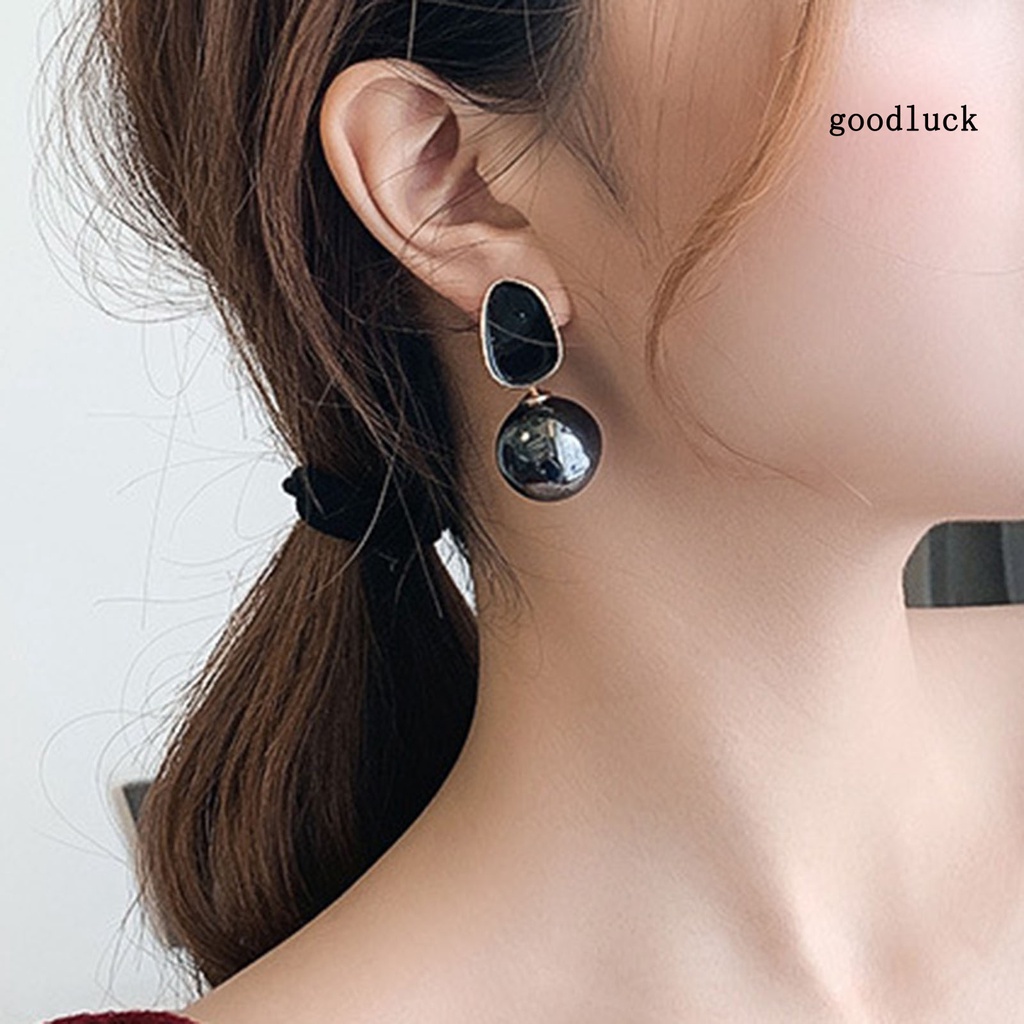 1 Cặp Bông Tai Nữ Đính Ngọc Trai Nhân Tạo Phong Cách Hàn Quốc