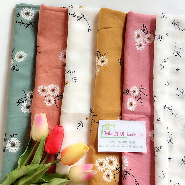 V322🌸 VẢI TẰM CAO CẤP HOẠ TIẾT NHẬT BẢN MAY ĐỒ CHO TRẺ EM, DOLL, OBITSU, DIY, DECOR, HANDMADE, QUILTING, SCRUNCHIES....