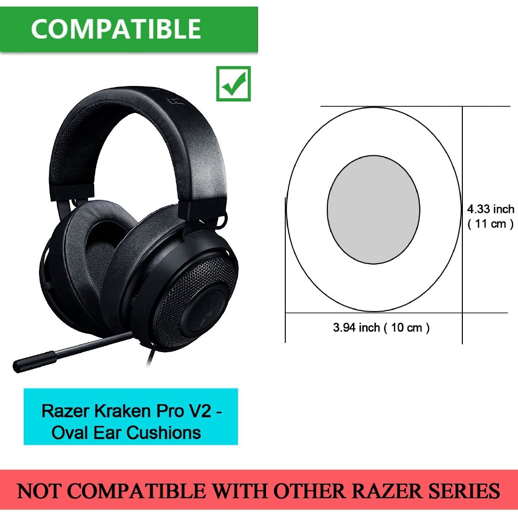 Miếng Đệm Tai Nghe Thay Thế Cho Razer Kraken Pro V2, 7.1 V2