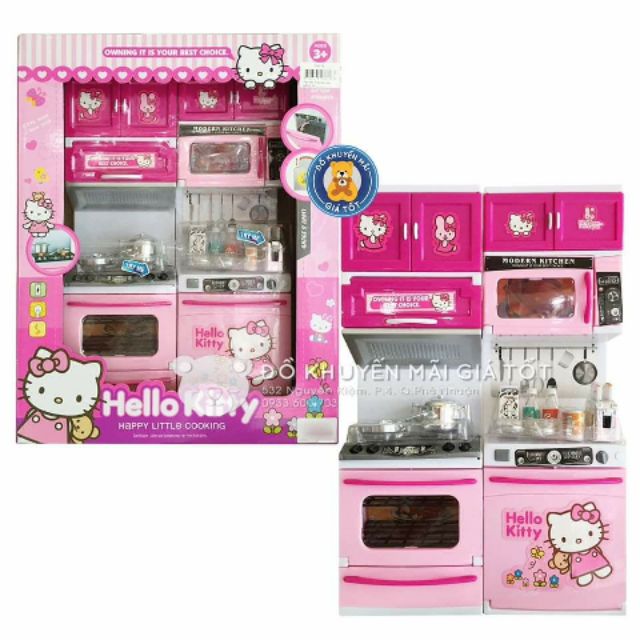 😽 ĐỒ CHƠI NHÀ BẾP NẤU ĂN SỬ DỤNG PIN HELLO KITTY (918-7K) 😽