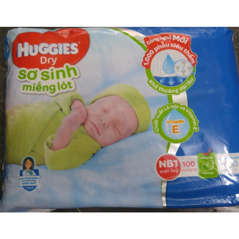 MỚI Miếng lót Huggies Nb1-100