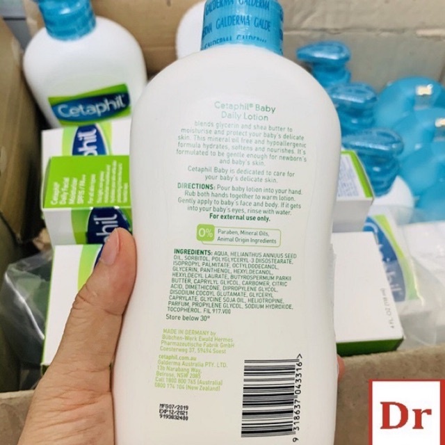 Kem dưỡng sữa dưỡng Cetaphil baby daily lotion 400ml mặt và body - Hàng chính hãng