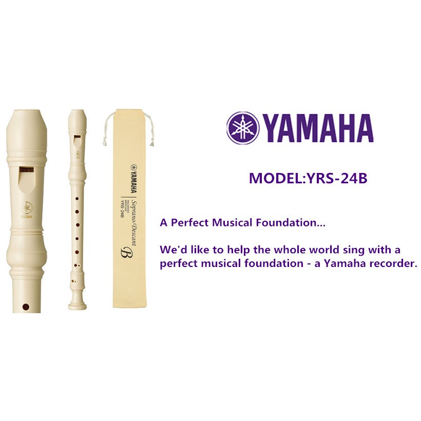 [Mã INCUBACK1416 hoàn 20K xu đơn 50K] SÁO RECORDER SOPRANO YAMAHA YRS-24B