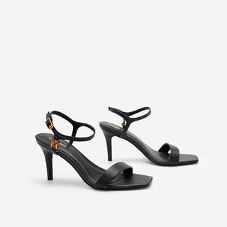 Vascara Giày Ankle Strap Mũi Vuông Quai Kim Loại - SDN 0677 - Màu Đen