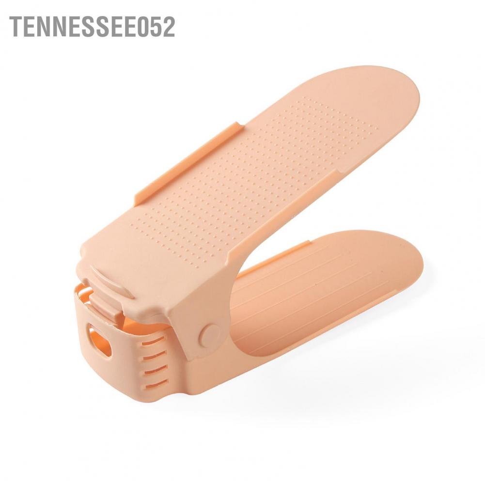 Tennessee052 Shoe Stacker Thickened Double Layer Slots Space Saver with 4 Adjustable Heights for Bedroom Wardrobe