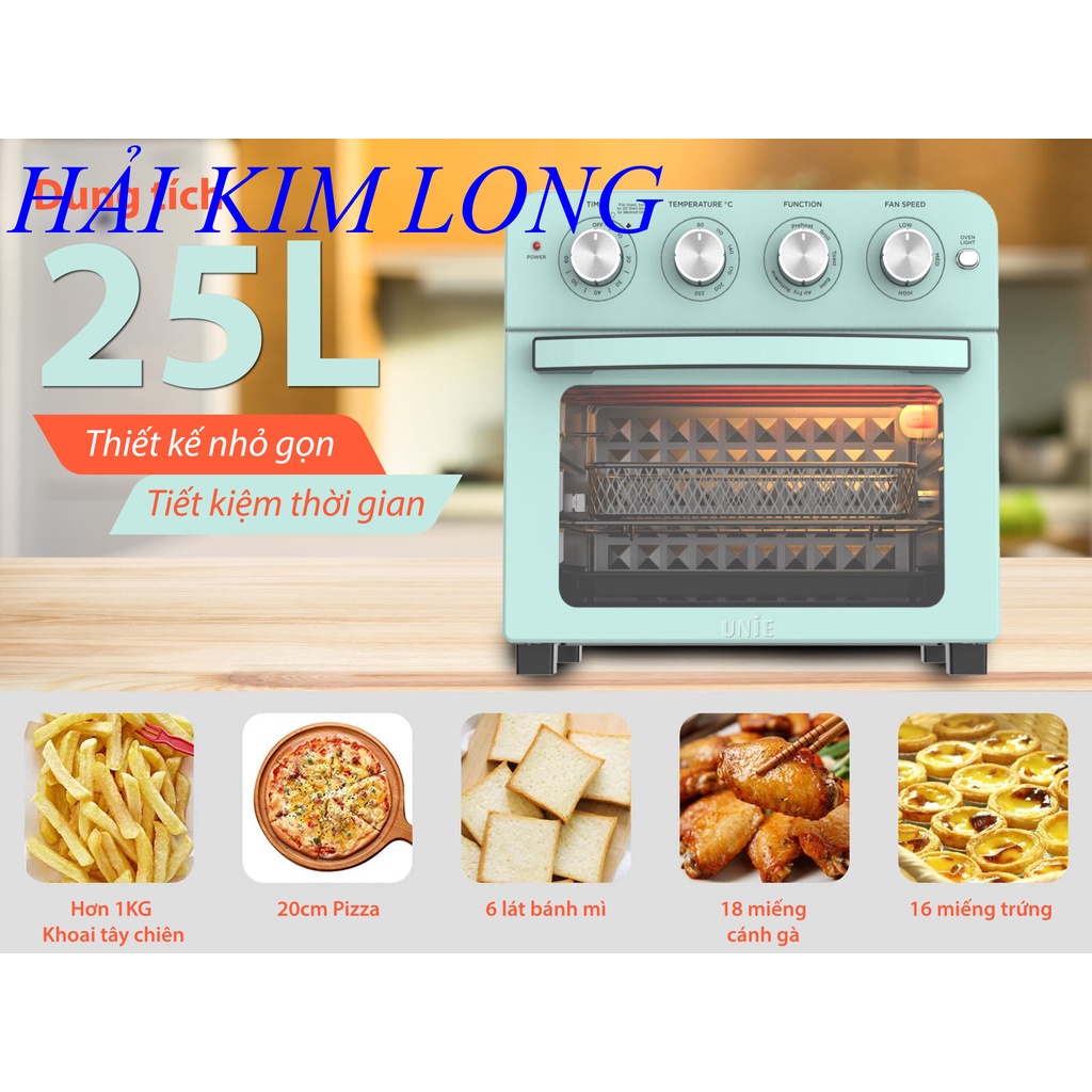 Lò nướng kiêm nồi chiên không dầu Unie Q37 25 lít