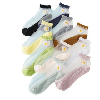 Vớ/Tất lưới hoa cúc cổ ngắn