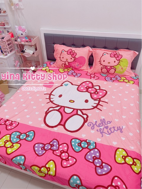 Chăn drap Hello Kitty