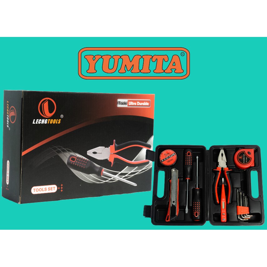 [Mua 1 tặng 1] Thang nhôm gấp khóa tự động 2 đoạn x5 bậc (chữ A:1.45m chữ I: 3m) YUMITA YMA-205- tặng 1 bộ đồ nghề 300k