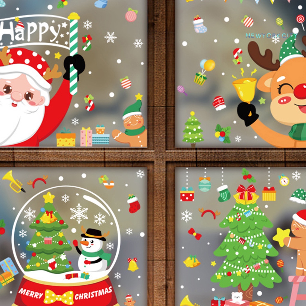 Miếng Dán Tĩnh Điện Chống Nước Tự Dính Không Để Lại Dấu Vết Có Thể Tháo Gỡ Trang Trí Giáng Sinh