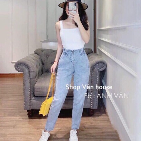 (Guu_house) Quần bò nữ cạp chun | BigBuy360 - bigbuy360.vn