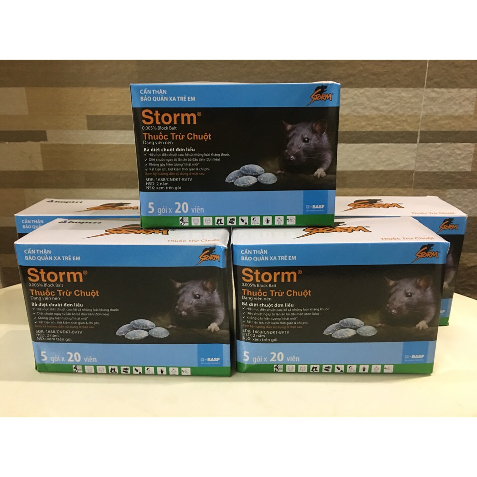 Thuốc Chuột Storm - Combo 5 gói 20 viên