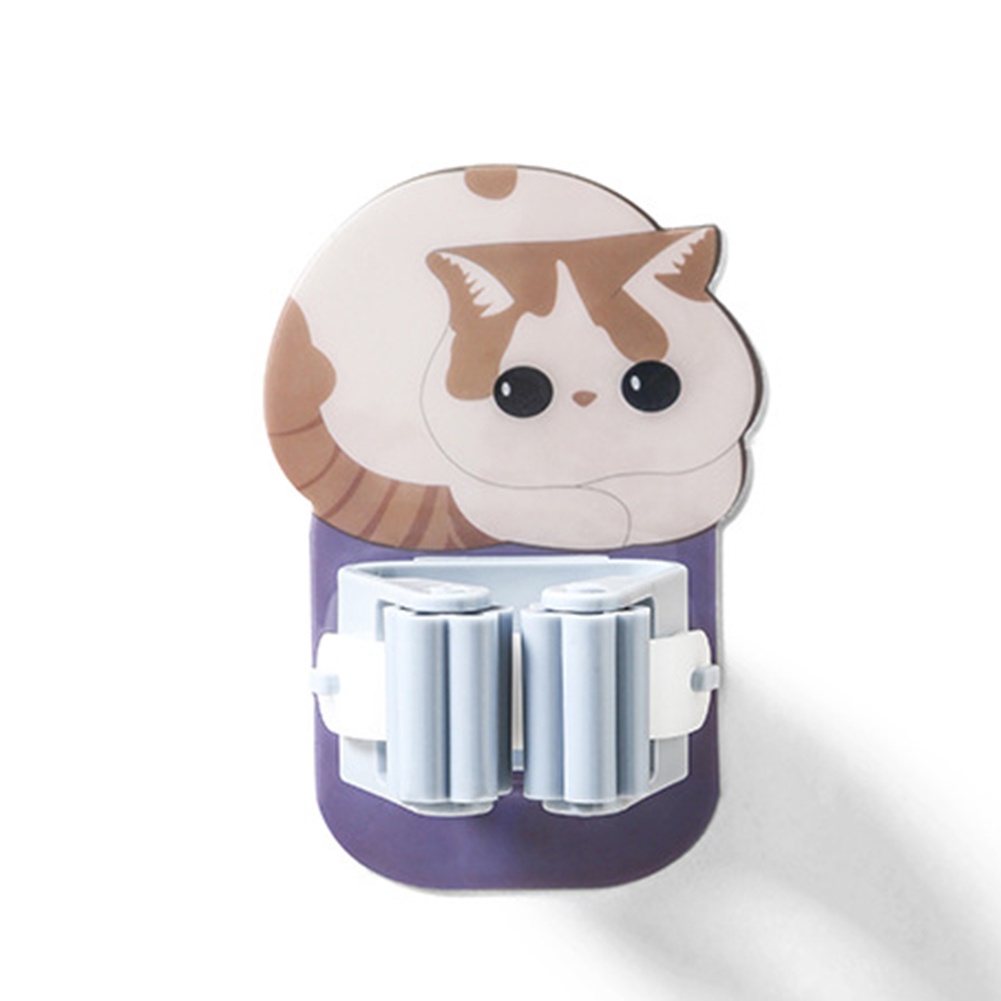 ♫Giá Sắp Xếp Cây Lau Nhà Dễ Thương Móc Treo Cây Lau Nhà Hoạt Hình Mèo Đáng Yêu Móc Treo Tường Dính Chắc Móc Treo Kẹp Chổi Giá Để Đồ Gia Dụng Phụ Kiện Phòng Tắm