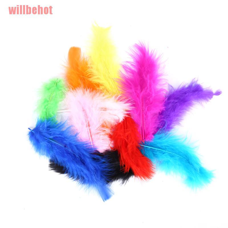 Set 100 lông vũ nhiều màu tùy chọn dùng để trang trí tiệc cưới đa năng