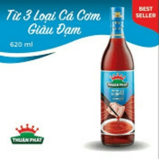 Nước mắm cá cơm Thuận Phát 40 độ đạm chai 620ml