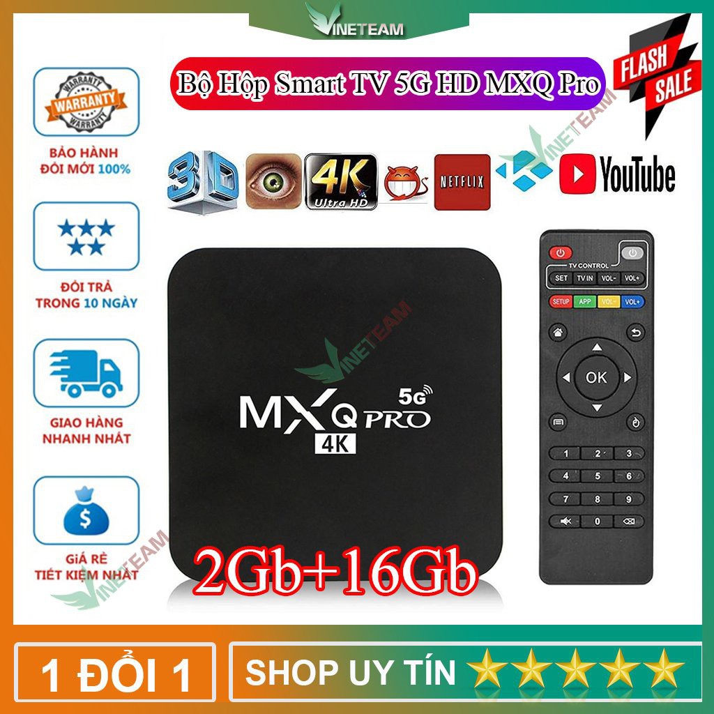 Freeship 50k Androi TV box MXQ PRO 4K RAM 4G+64G ANDROID 10.1 MẪU MỚI 2020✔HỖ TRỢ TIẾNG VIỆT✔CÀI ĐẶT DỄ DÀNG -DC4346