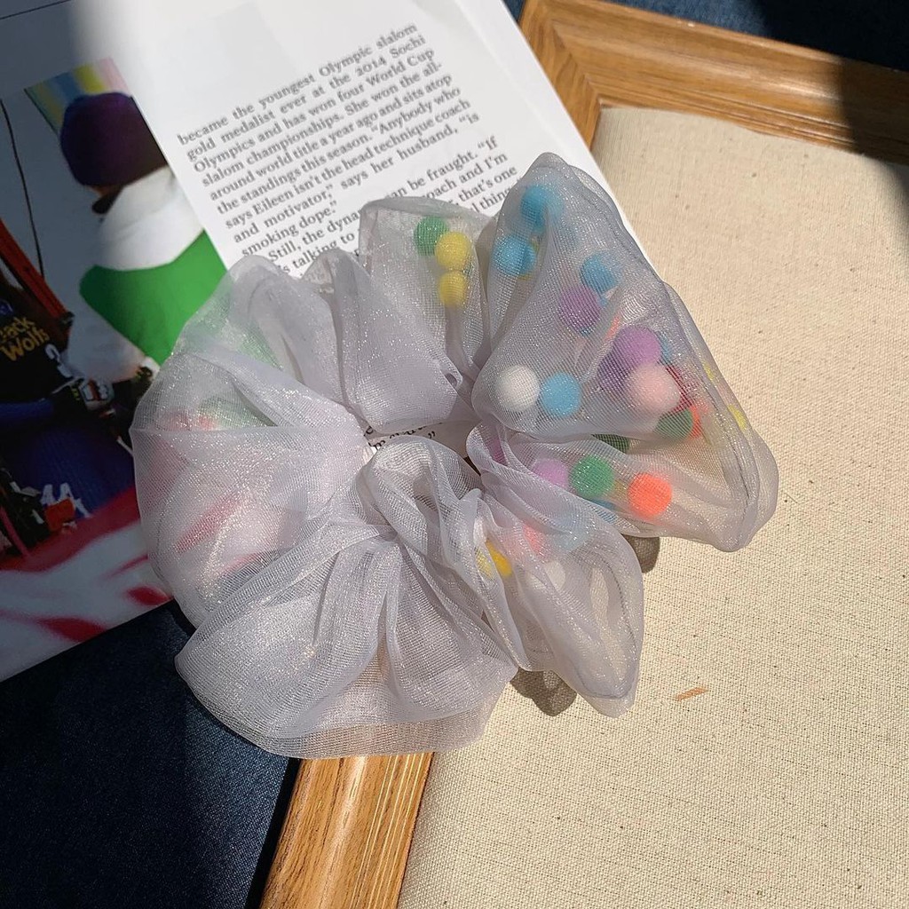 [Mã SKAMCLU8 giảm 10% cho đơn từ 100K] Cột Tóc Pom Pom