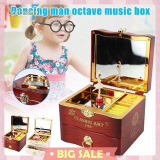 Hộp nhạc có gương trang điểm hình vũ công ba lê phong cách vintage