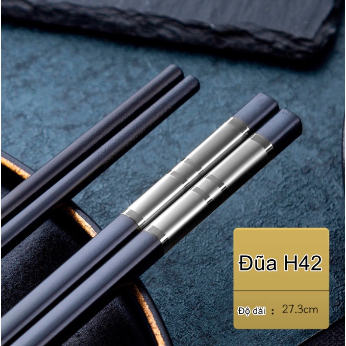 Set 5 đôi đũa hợp kim mạ vàng T01