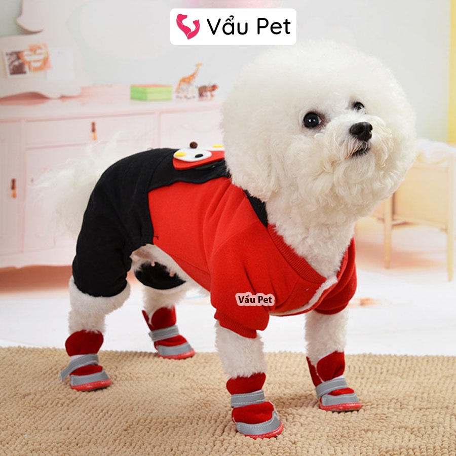 Áo cho chó mèo Bộ yếm thú lót bông ấm áp - Quần áo cho chó poodle, con, lớn, mèo, thú cưng Vẩu Pet Shop