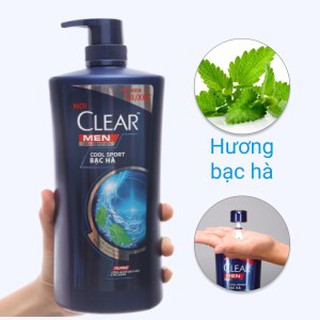 Dầu gội sạch gàu Clear Men Cool Sport bạc hà 650g