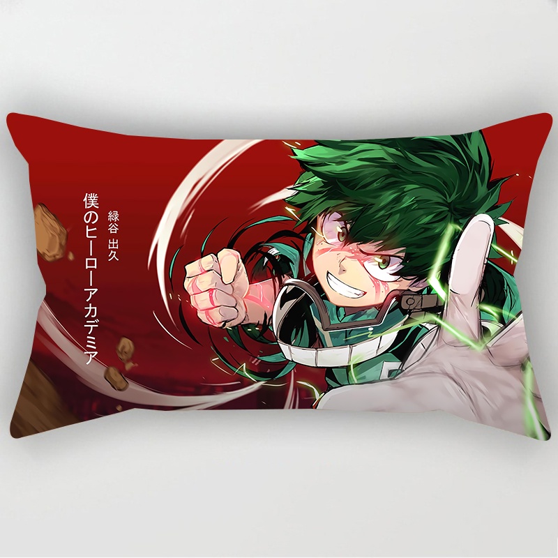 Vỏ gối đơn một mặt in hình Anime My Hero Academia 30x50cm chất lượng cao