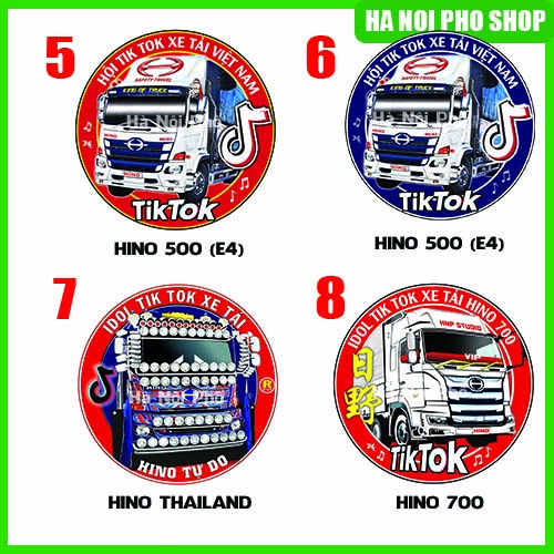 Tem Logo Hà Nội Phố Xe Tải Tùy chọn Mẫu và kích thước 16cm, Phản quang, chống nước, Bền Màu, Chịu Nhiệt