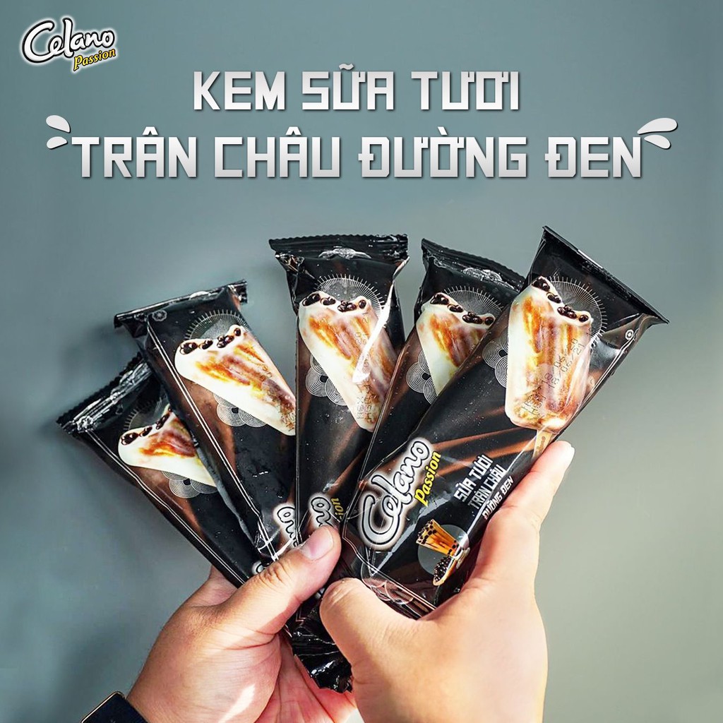 MUA 5 TẶNG 1  Kem que  Celano Sữa tươi Trân Châu Đường Đen