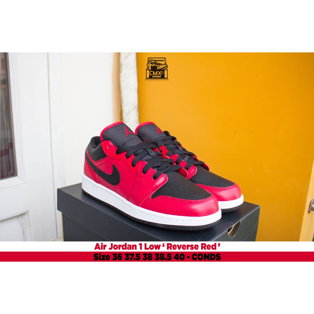 [ HÀNG CHÍNH HÃNG ] Giày Air Jordan 1 Low ' Reverse Red ' ( 553560-605 ) - REAL AUTHETIC 100%