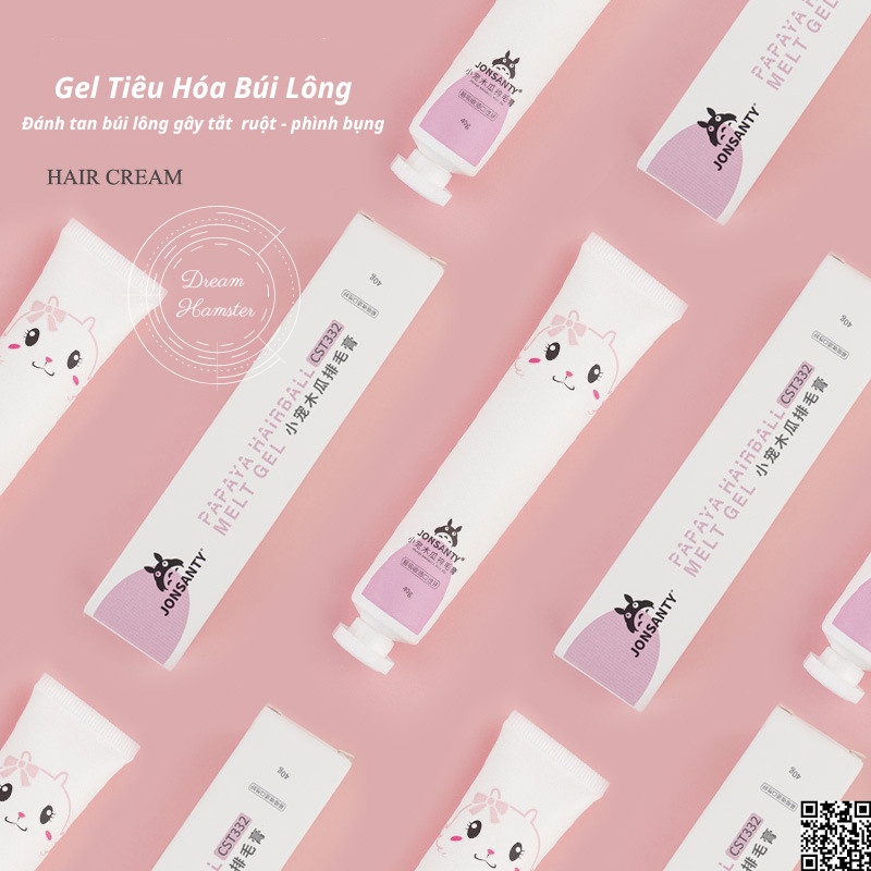 Gel dinh dưỡng/tan búi lông Jonsanty cho hamster, thỏ, bọ, nhím, chinchilla, sóc bay...