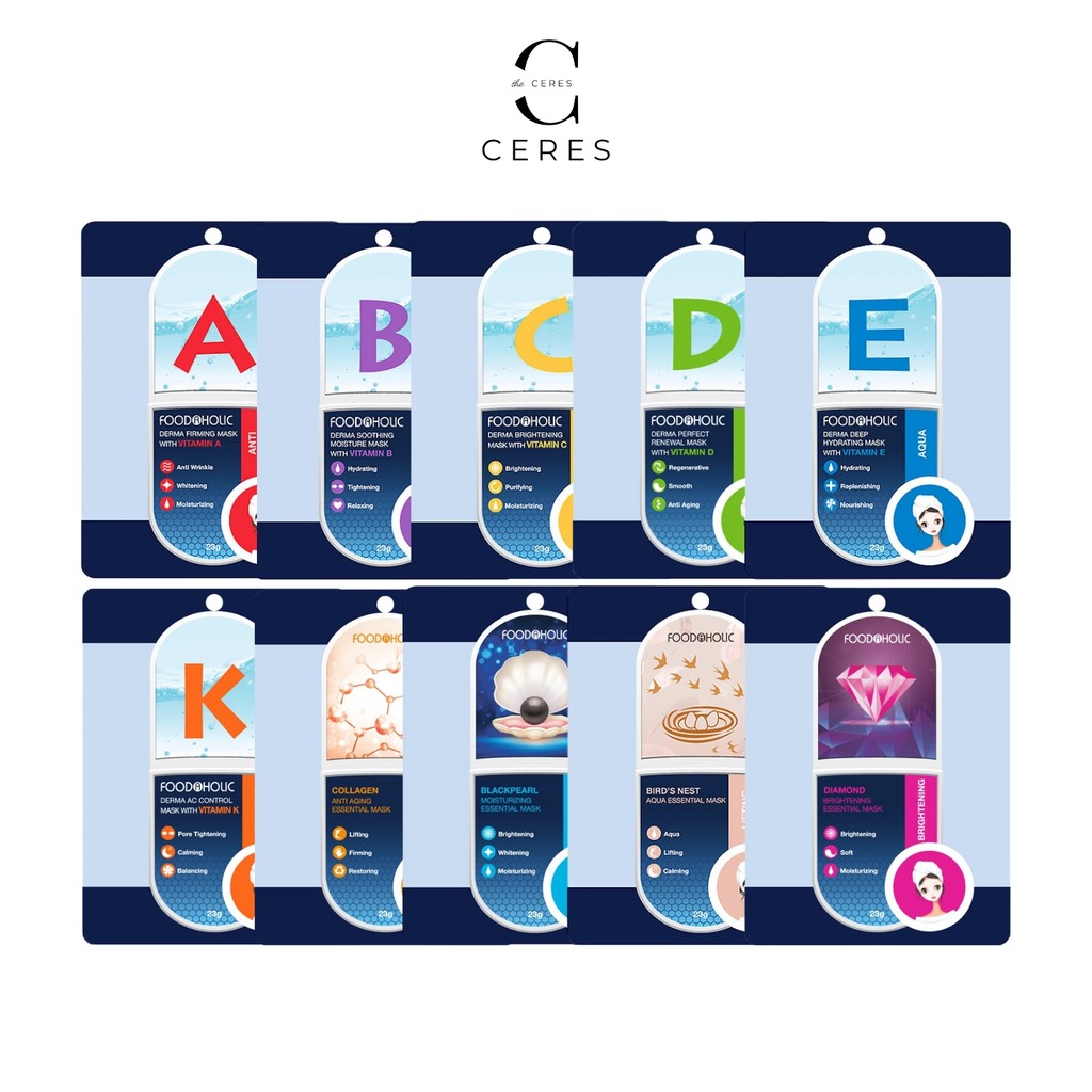 Hộp 10 Mặt Nạ Giấy Foodaholic Essential Mask Chăm Sóc Da Toàn Diện 23g/Miếng | BigBuy360 - bigbuy360.vn