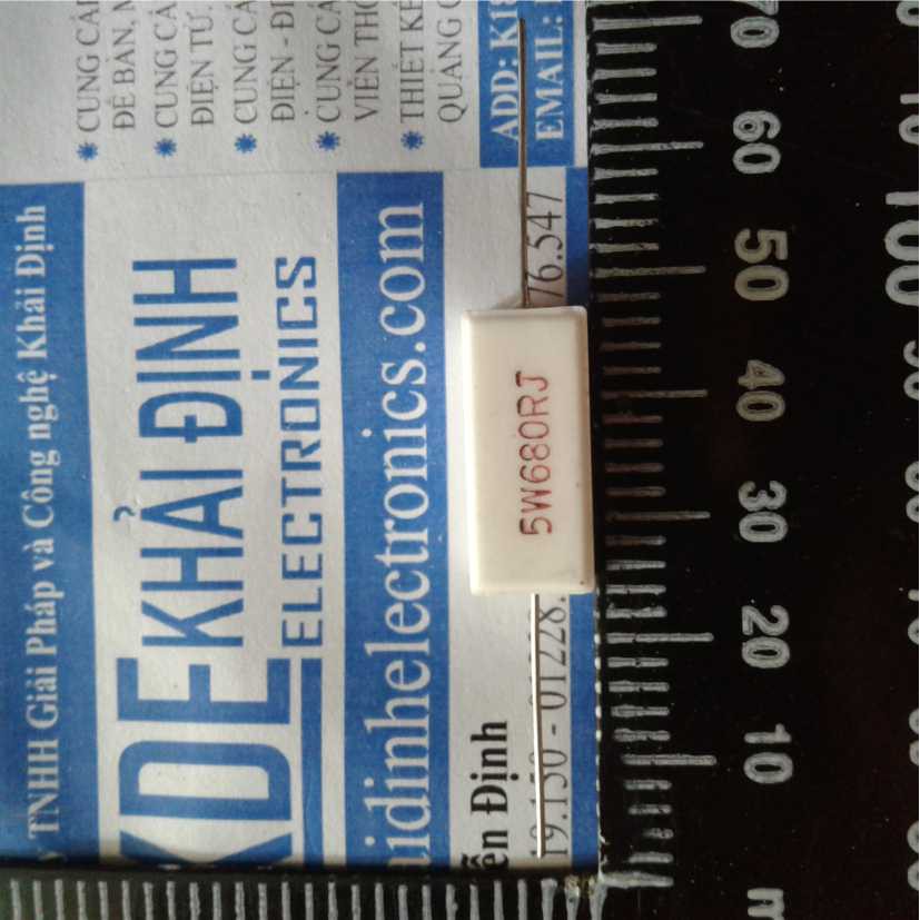 điện trở 5W, 680Ω (10 con) kde0117