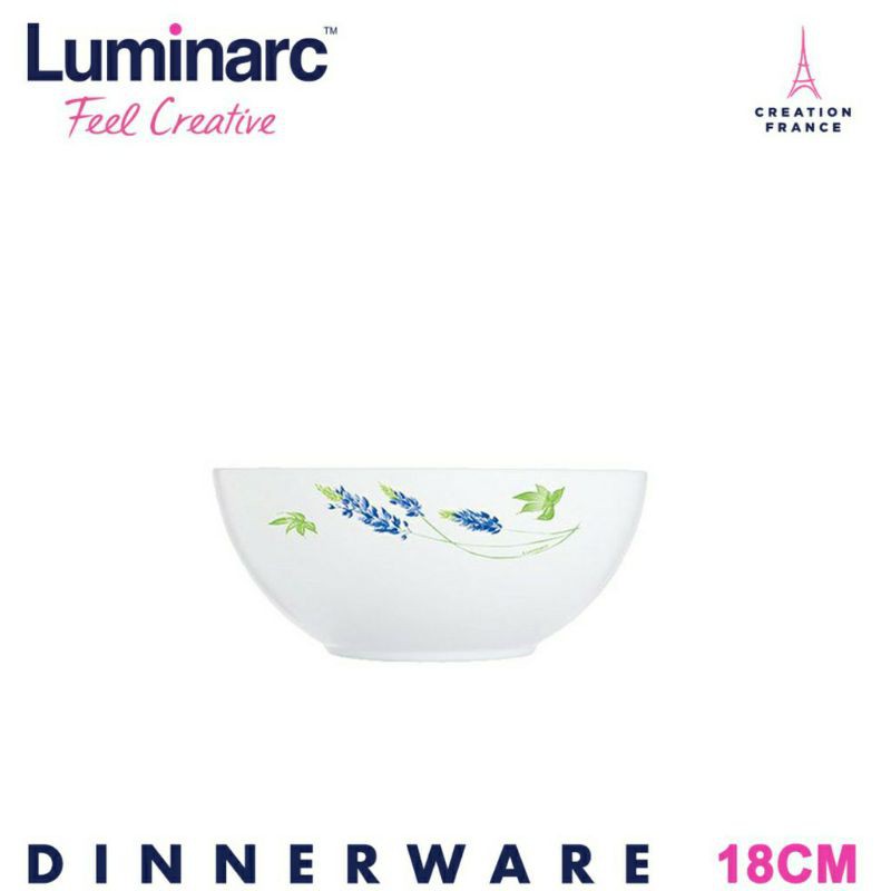 Tô / đĩa thủy tinh Luminarc Blue 21cm/ 19cm
